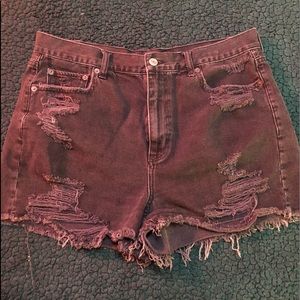 Black American Eagle mom shorts